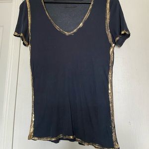 Jersey navy blue tee shirt